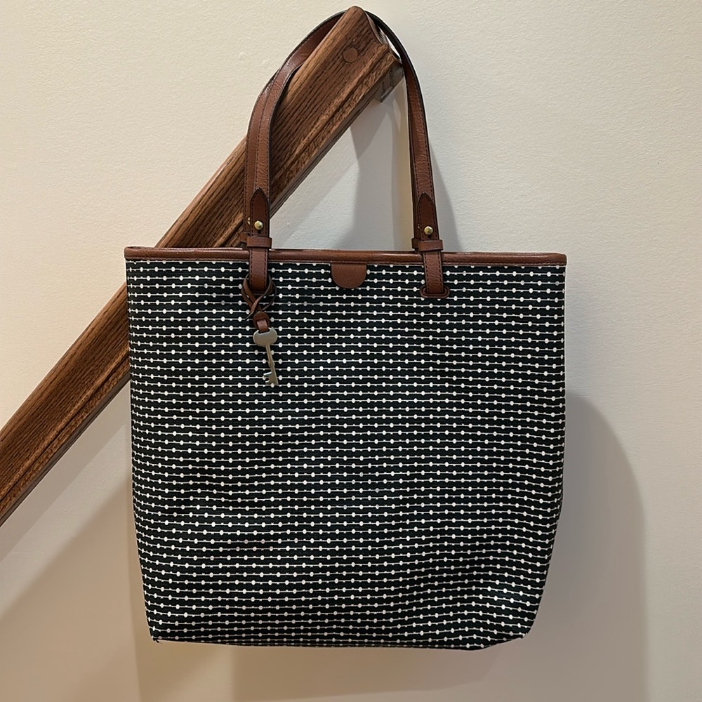Fossil Rachel Collection Black Tote Bag
